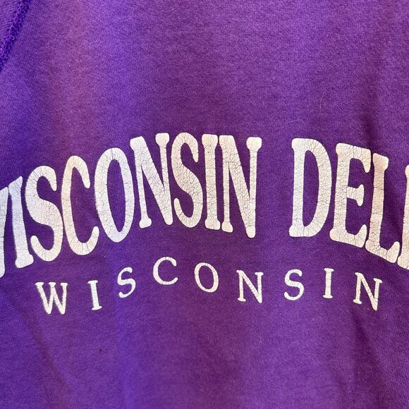 Vintage Wisconsin Dells Raglan Crewneck Sweatshirt Womens Medium - Picture 4 of 4